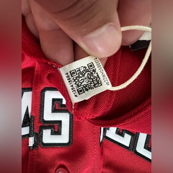 Adidas Texas Tech Patrick Mahomes Red Baseball Jersey Red Raiders - Picture 6 of 7